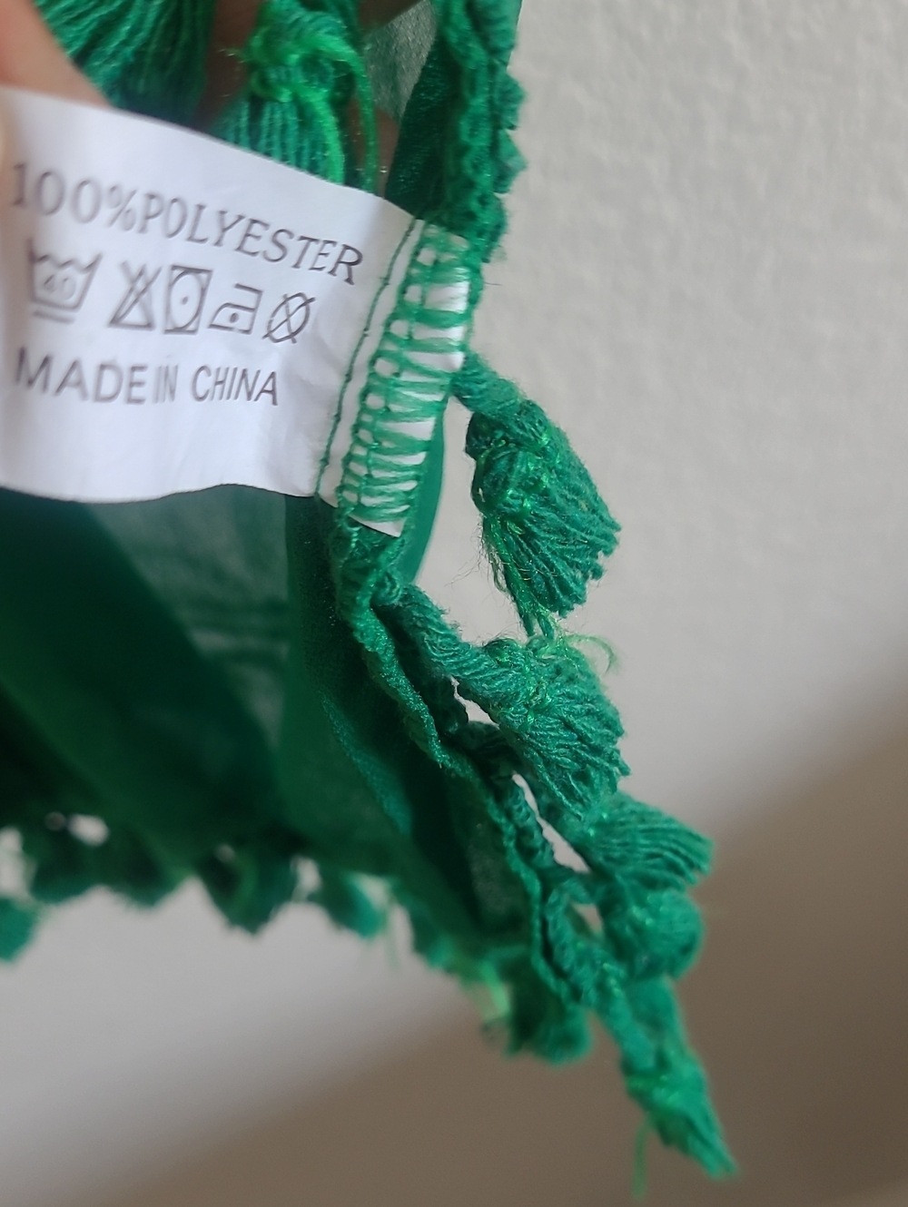 Emerald Green Tassel-Trim Tunic Swim Over OS - Picture 4 of 6